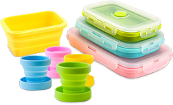 The silicone tableware